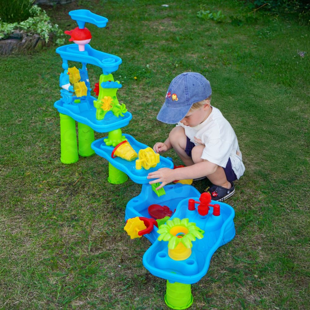 WOOPIE Huge Aquapark Water Table 6 in 1 Sandbox Waterfall Water Track 6-level Modular 