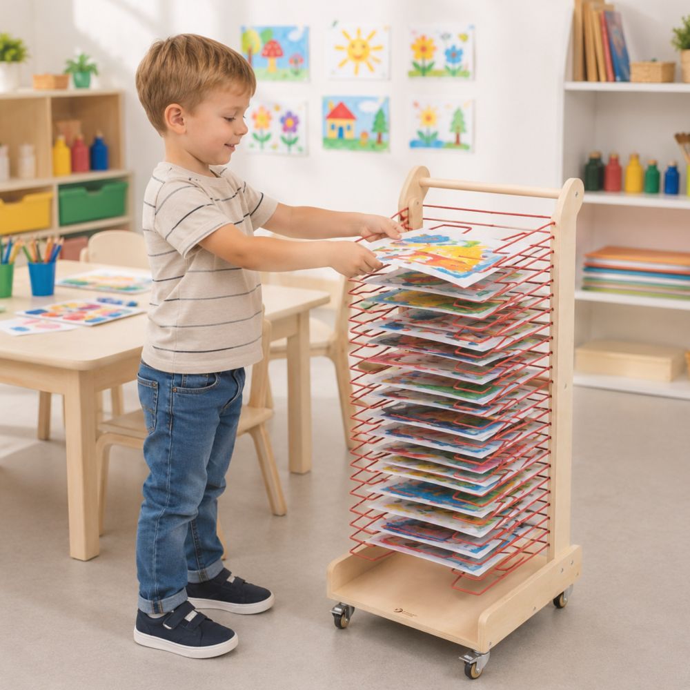 Meno kūrinių džiovinimo stovas CLASSIC WORLD EDU, 30 lygių