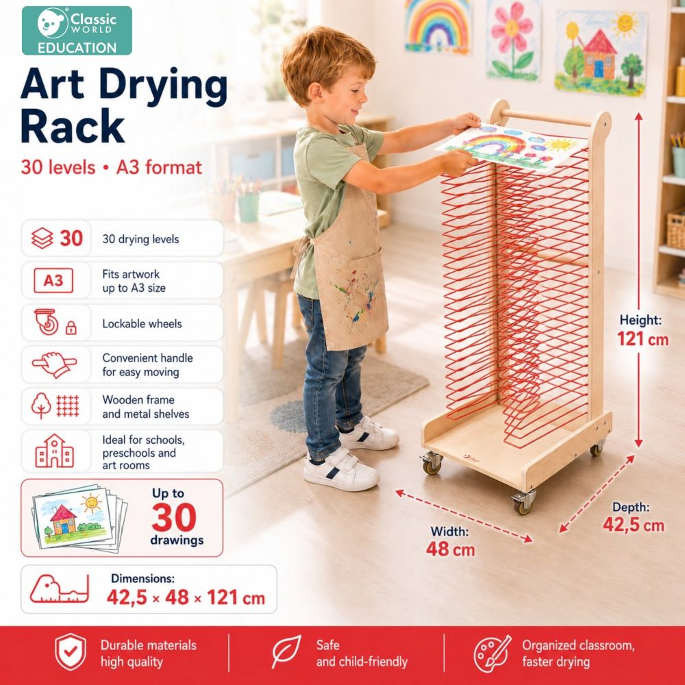 CLASSIC WORLD EDU Art Drying Rack - 30 Levels 