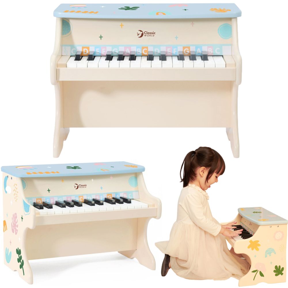 Medinis pianinas vaikams CLASSIC WORLD + knygelė