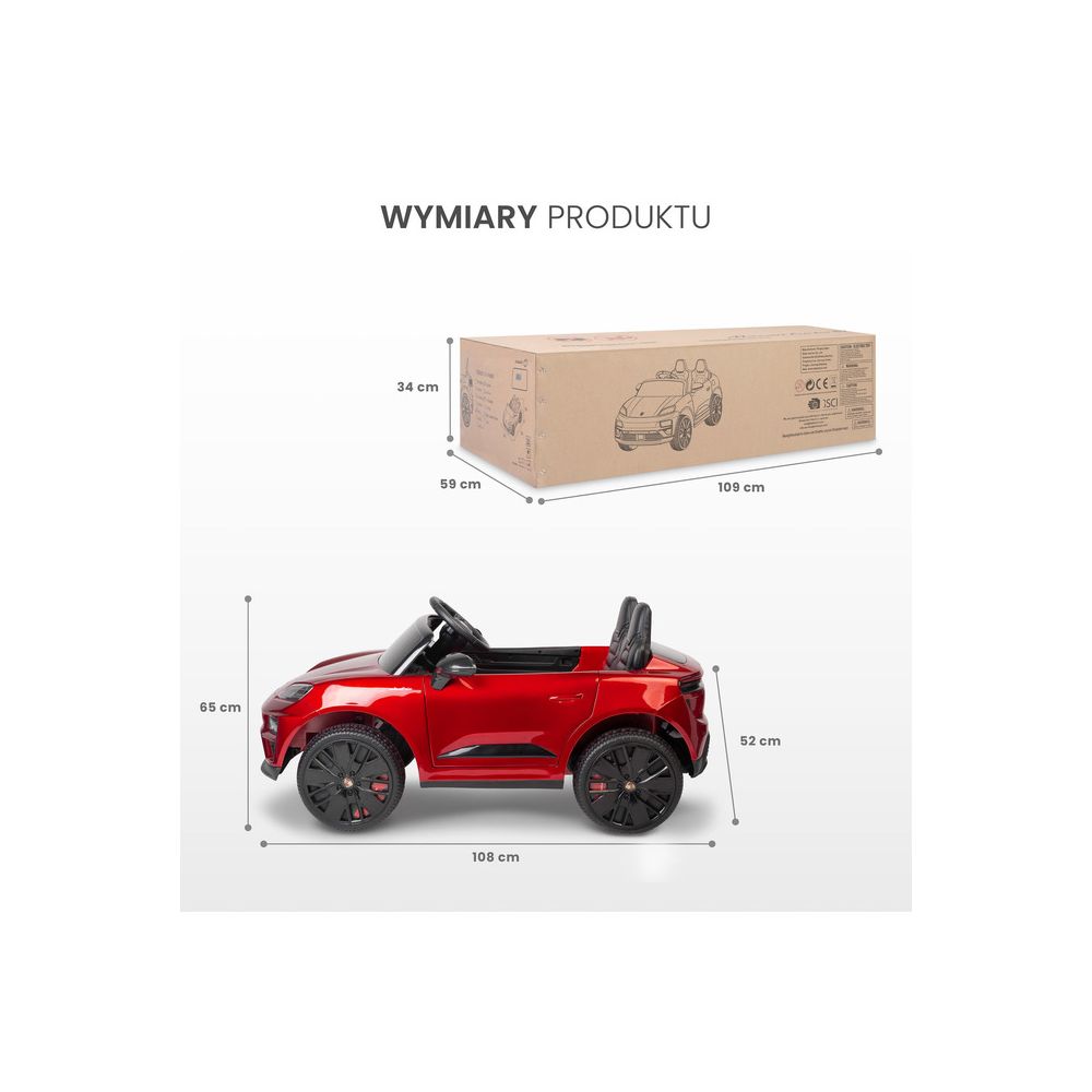POJAZD AKUMULATOROWY PORSCHE MACAN BLACK