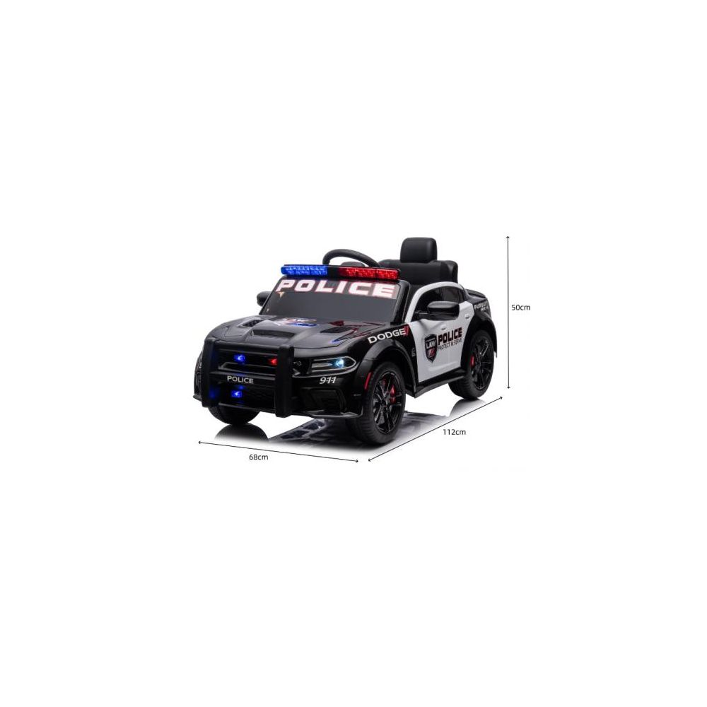 DOGE POLICE SRT CZARNY Auto na akumulator EVA Skóra pilot LION