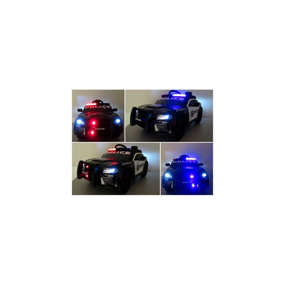 DOGE POLICE SRT CZARNY Auto na akumulator EVA Skóra pilot LION