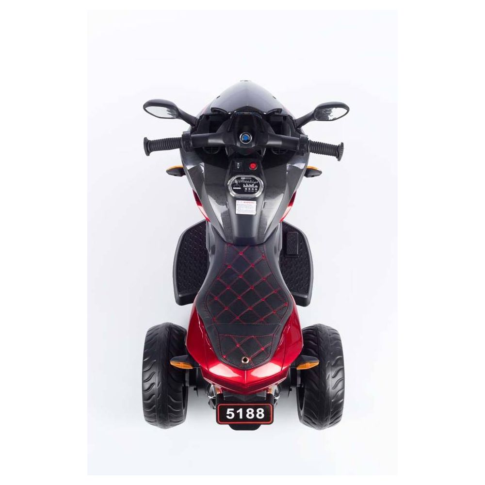 Battery Motorbike - 12V - lacquered - 5188 - wheels EVA - RED