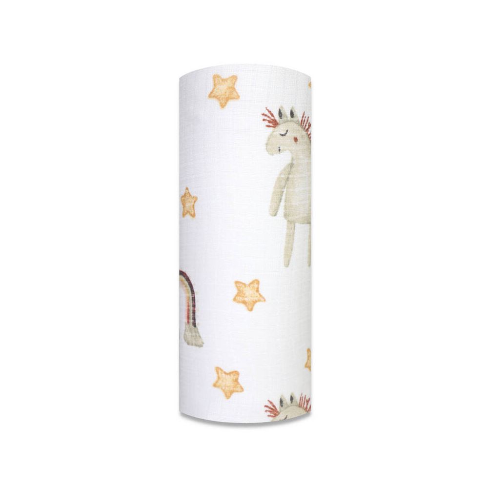 Diaper - 14015 - TETRA PRINT - EGA - HORSE and RAINBOW - size 70x80 cm