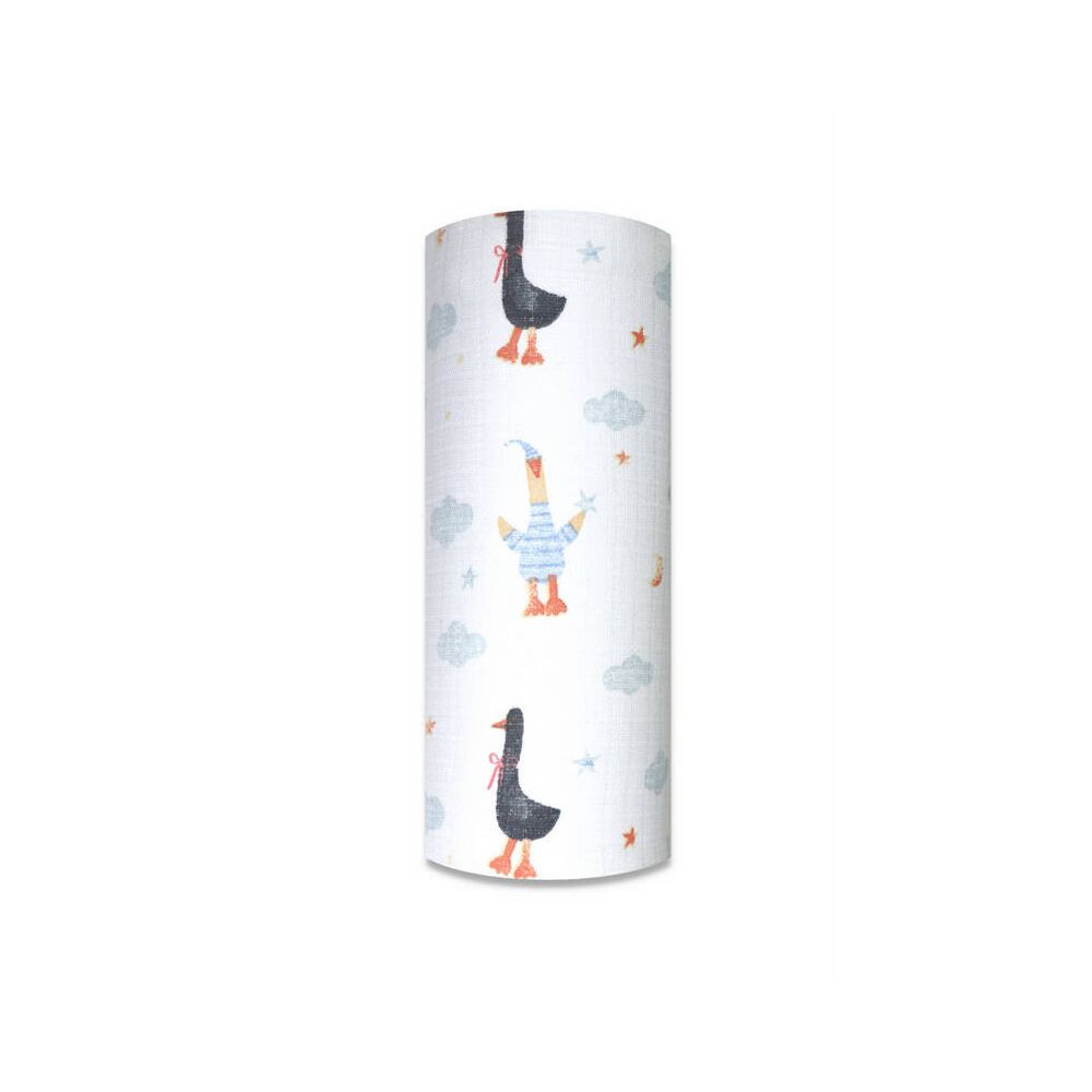 Diaper - 14244 - TETRA PRINT - EGA - GĄSKI W PIŻAMACH - size 70x80 cm