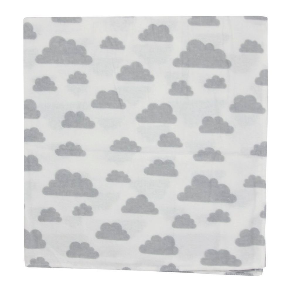 Sauskelnės - SET - 07-8281- FLANNEL PRINT - 3 pakuotės - GREY - dydis 76x76 cm