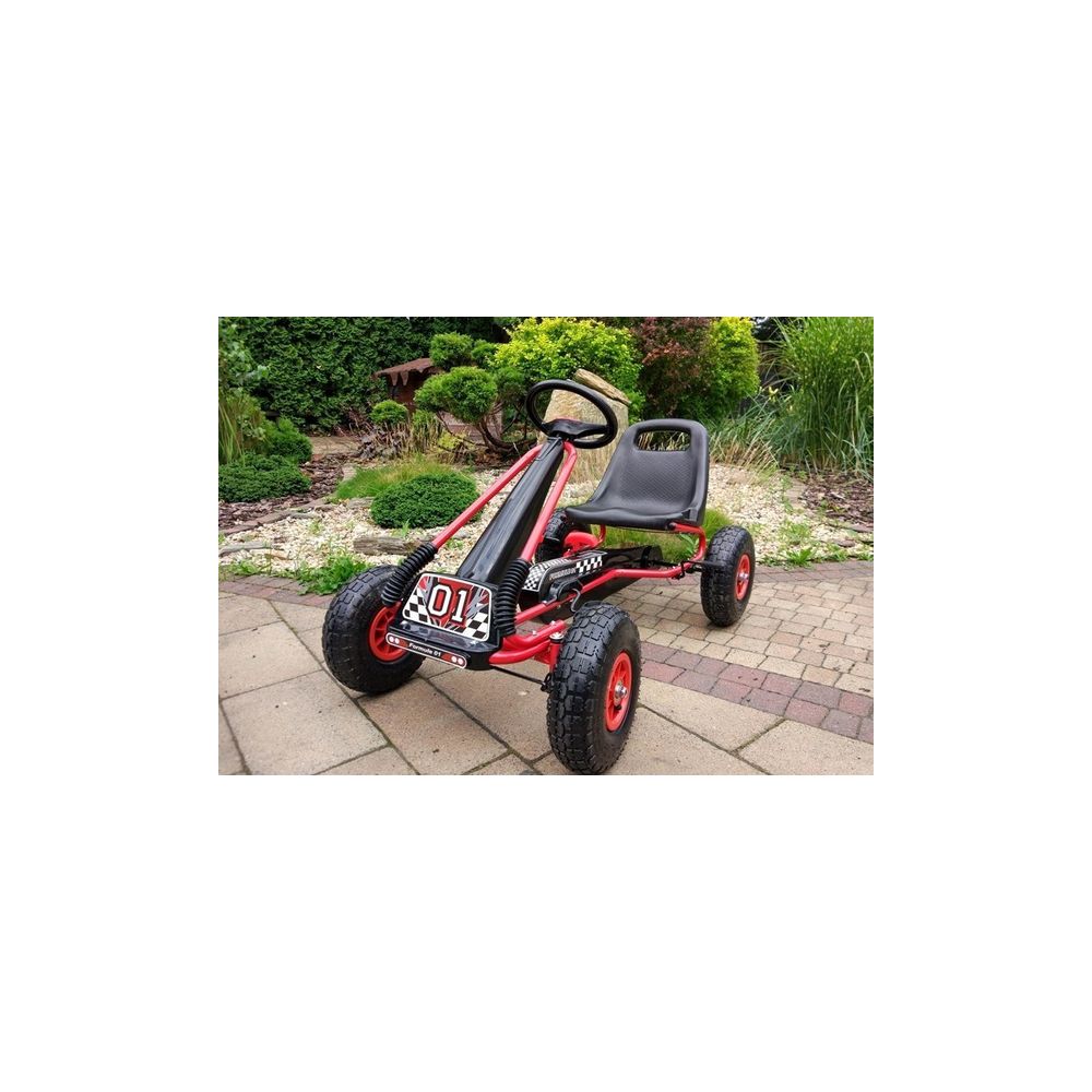 Gokart Czerwony A-15 Pompowane Koła