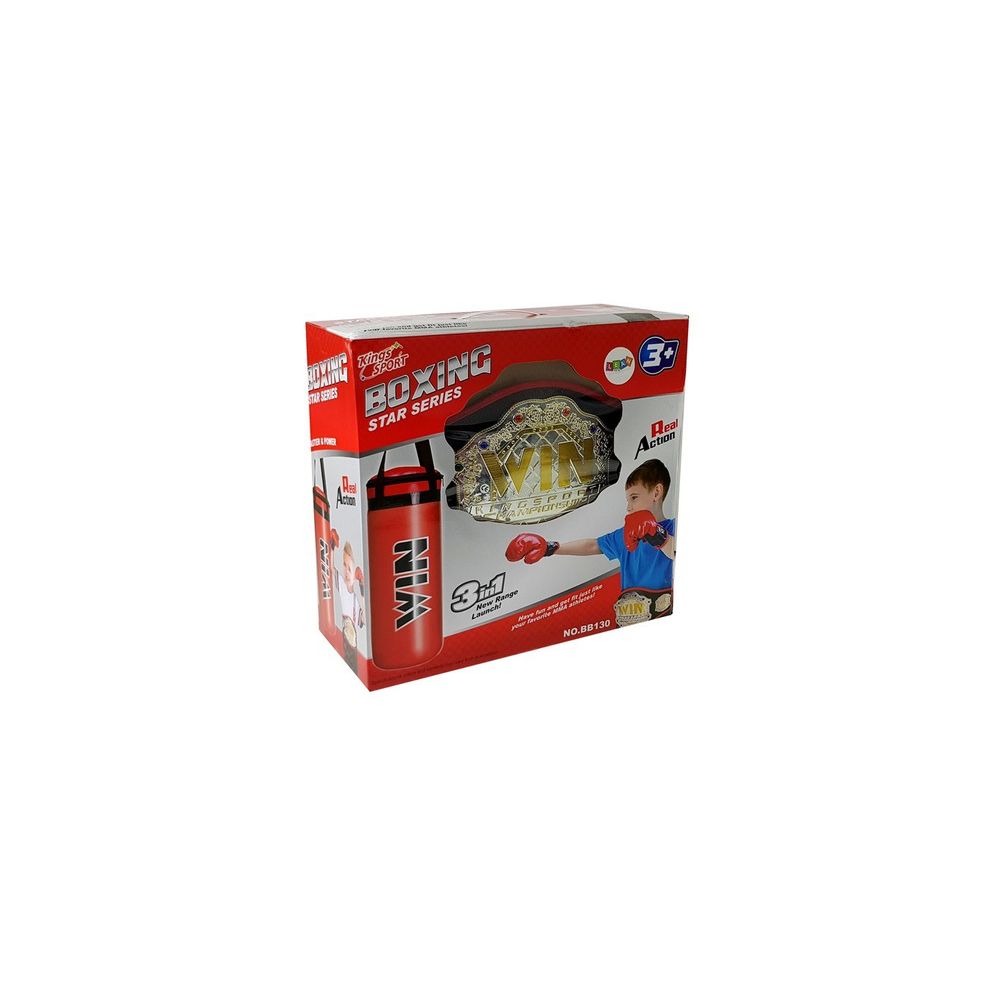 Zestaw Bokserski Worek Rękawice Pas Zwycięzcy Bokser
