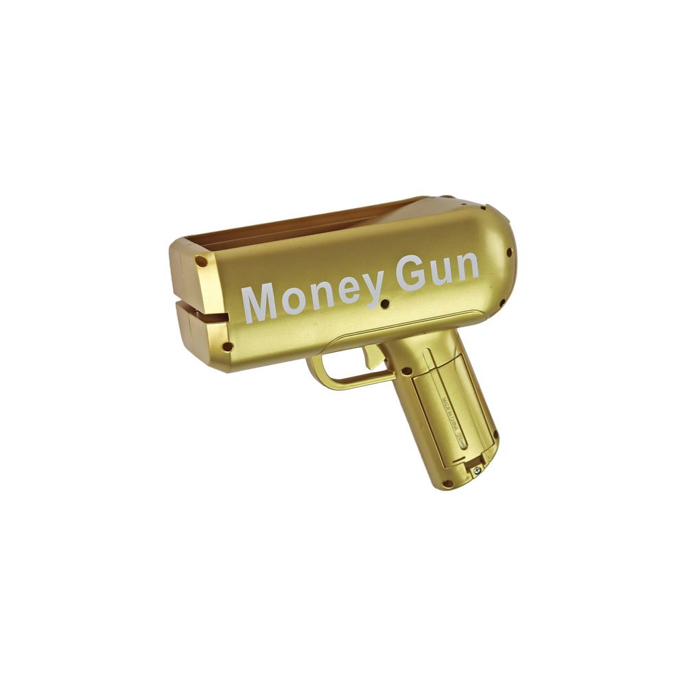 Pistolet Na Pieniądze Strzelający Złoty Wyrzutnia Money Gun Banknoty