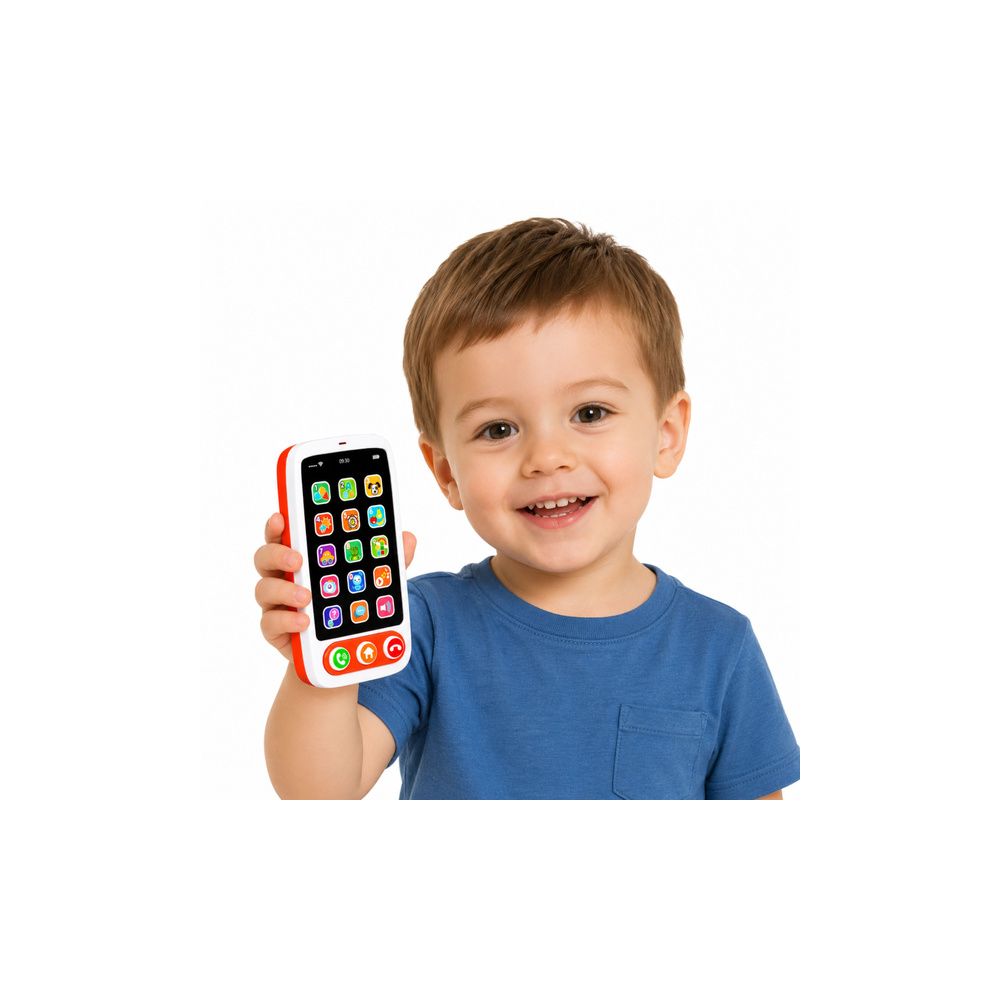 Smartfon Dziecięcy Telefon Interaktywny Edukacyjny Dźwięki Światła
