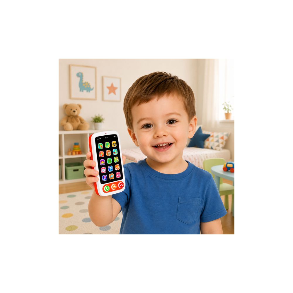Smartfon Dziecięcy Telefon Interaktywny Edukacyjny Dźwięki Światła