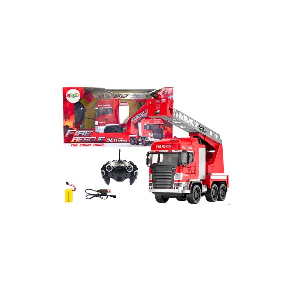 Wóz Strażacki Z Wysięgnikiem Zdalnie Sterowany RC Spray Światła