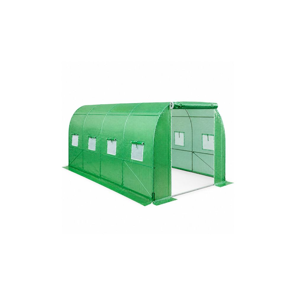 Tunel Ogrodowy Foliowy Szklarnia Na Warzywa Okna Zielony UV 4,5x2x2 M 9M²
