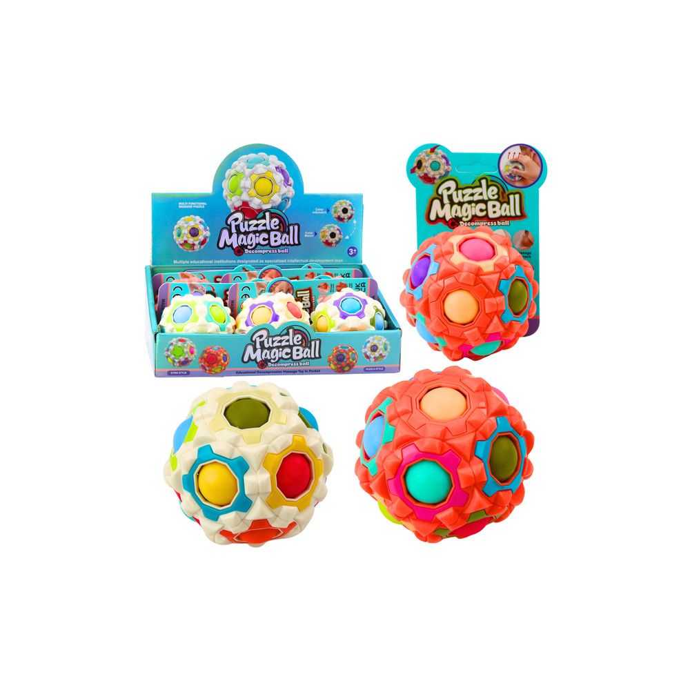 Magiczna Piłka Łamigłówka Logiczna Wypustki 7cm Mix