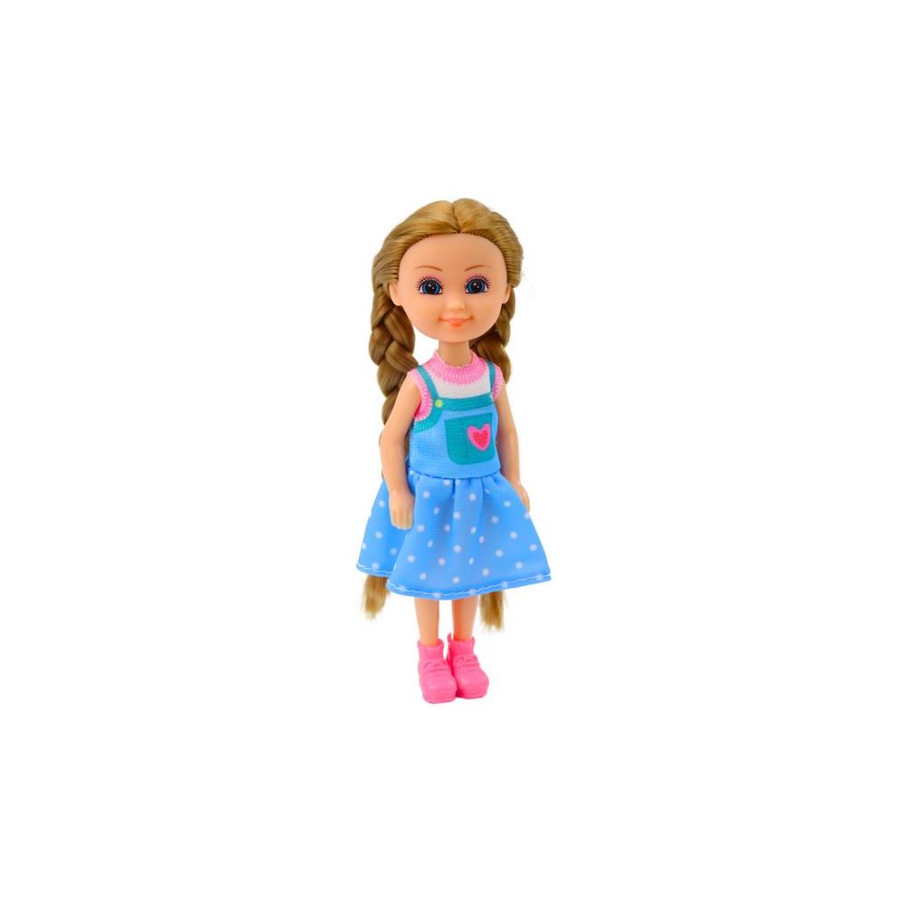 Mini Laleczka Z Długimi Włosami W Sukience 15cm Mix