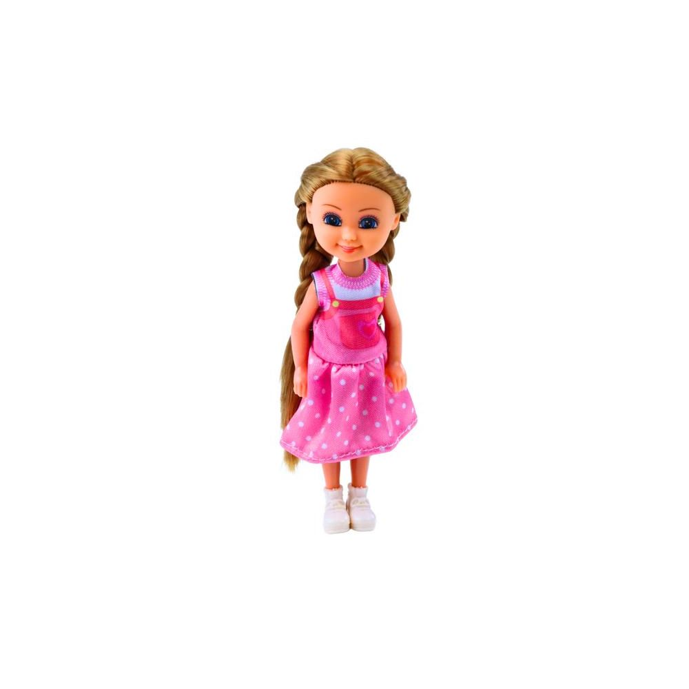 Mini Laleczka Z Długimi Włosami W Sukience 15cm Mix