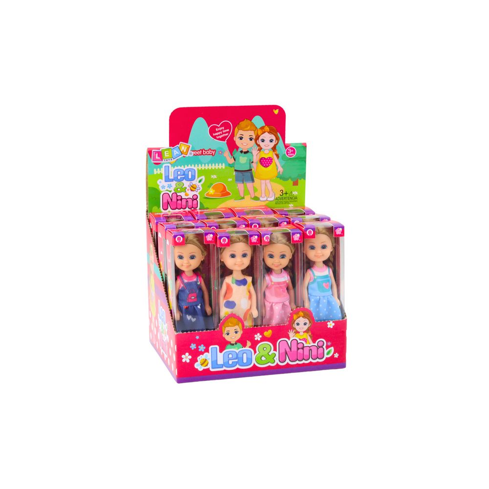Mini Laleczka Z Długimi Włosami W Sukience 15cm Mix