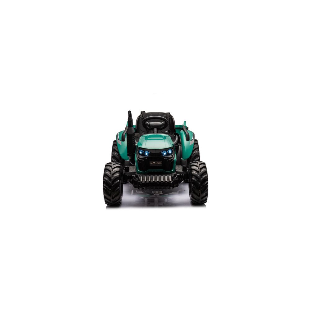 Traktor Na Akumulator HC-306 Z Przyczepą Ciemno Zielony 24V