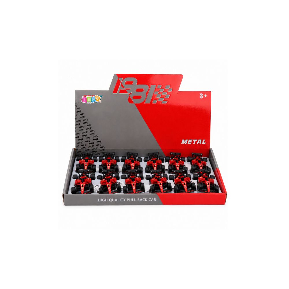 Autko Wyścigówka Metalowa Formuła Napęd Pull Back Czerwona 1:43