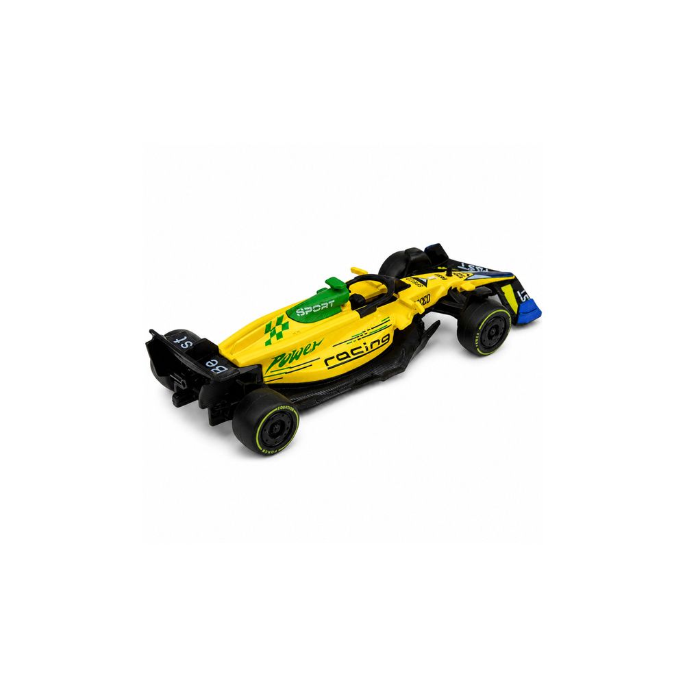 Autko Wyścigówka Metalowa Formuła Napęd Pull Back Żółta 1:43