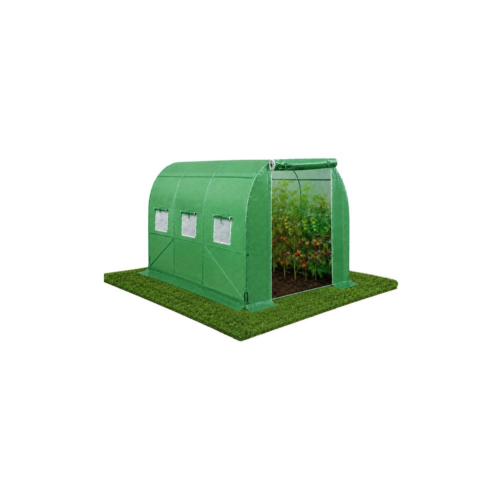 Tunel Ogrodowy Foliowy Szklarnia Na Warzywa Okna Zielony UV 3,5x2x2M 7M²