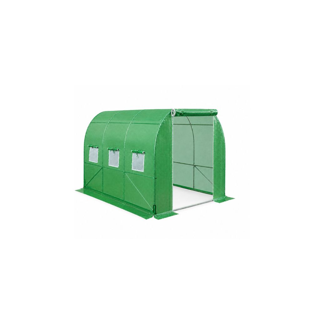 Tunel Ogrodowy Foliowy Szklarnia Na Warzywa Okna Zielony UV 3,5x2x2M 7M²