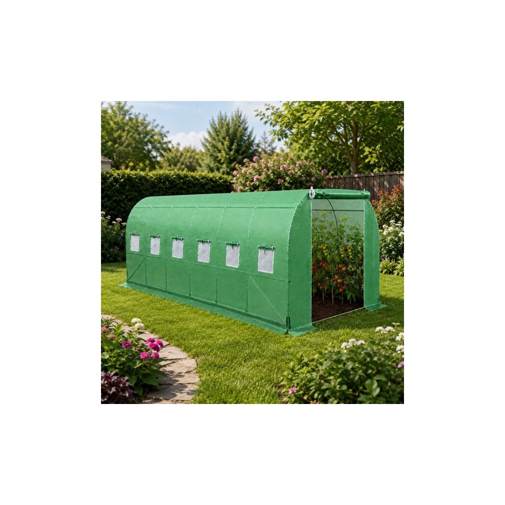Tunel Ogrodowy Foliowy Szklarnia Na Warzywa PRO Stelaż 25MM 8x3x2M 24M²