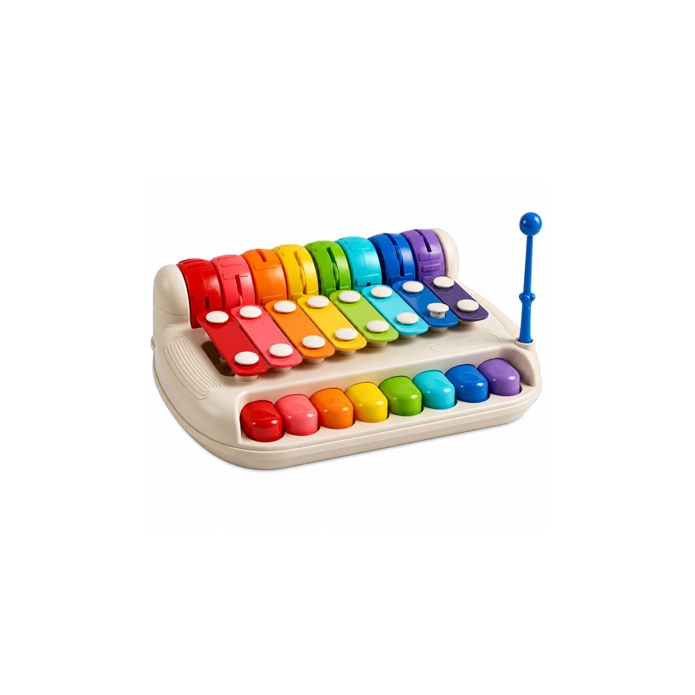 Ksylofon Dziecięcy Pianinko Kolorowe Instrument Muzyczny 2w1 Pałeczka