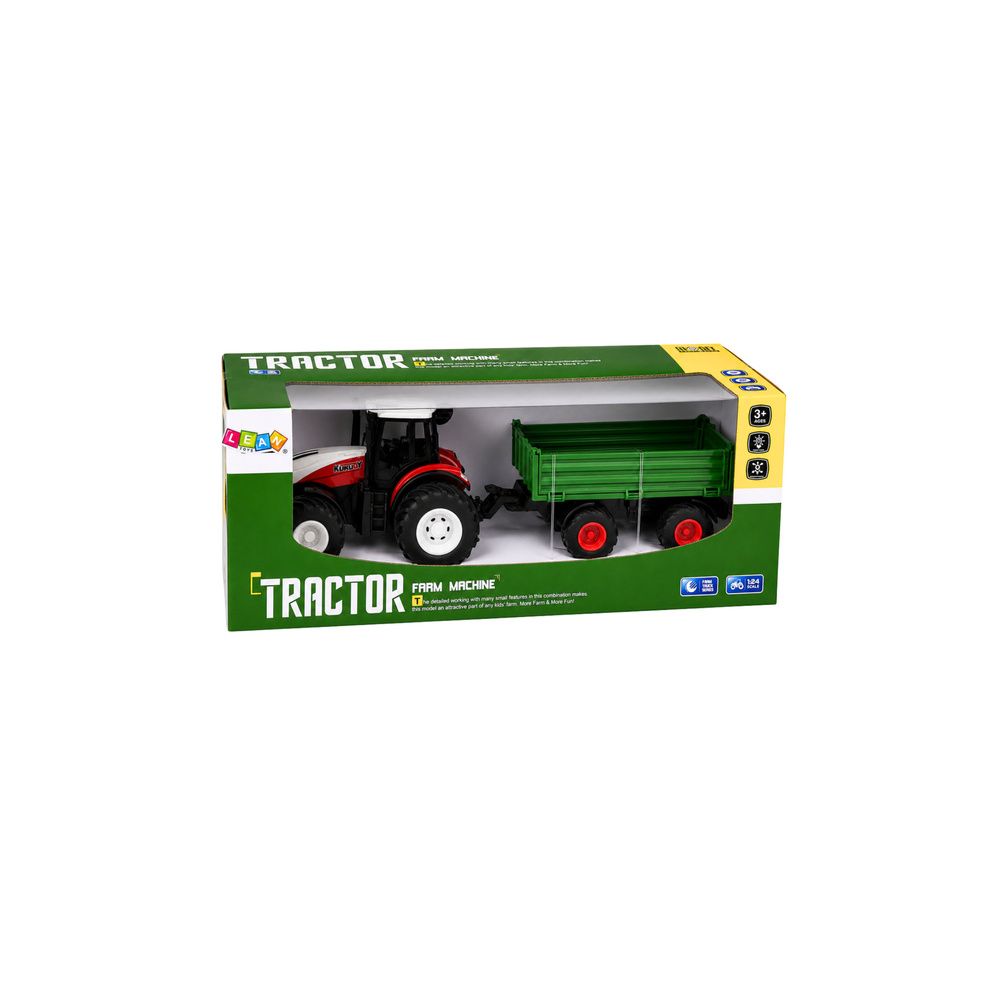 Traktor Rolniczy Z Przyczepą Wywrotką Zdalnie Sterowany Światła Dźwięk 1:24