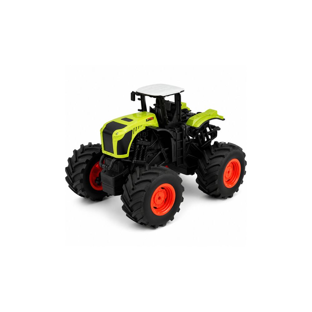 Wysoki Traktor Rolniczy Zdalnie Sterowany RC Zielony Światła Dźwięki 1:16