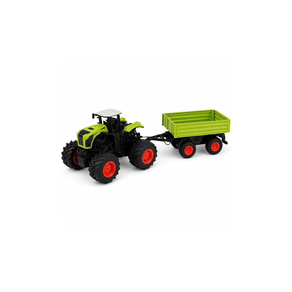 Wysoki Traktor Rolniczy Z Przyczepą Wywrotką Zdalnie Sterowany RC 1:16