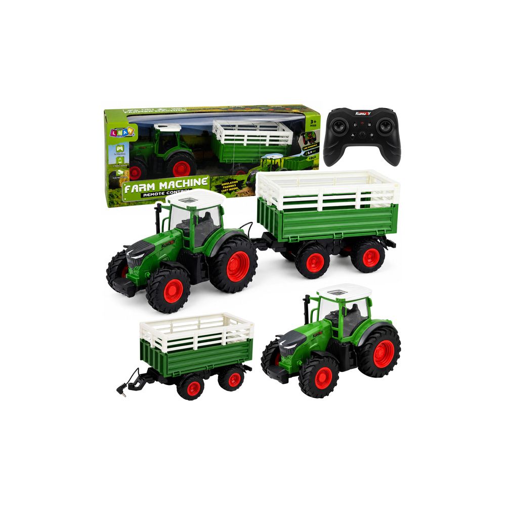 Traktor Rolniczy z Przyczepą Wywrotką Zdalnie Sterowany RC Światła 1:24