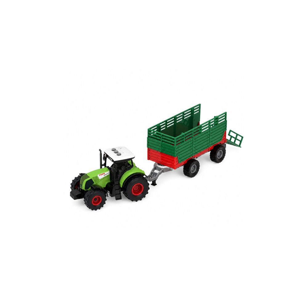 Zestaw Farma Z Traktorem Wiatrak Stajnia Przyczepa Figurki Zwierzęta 45 el.