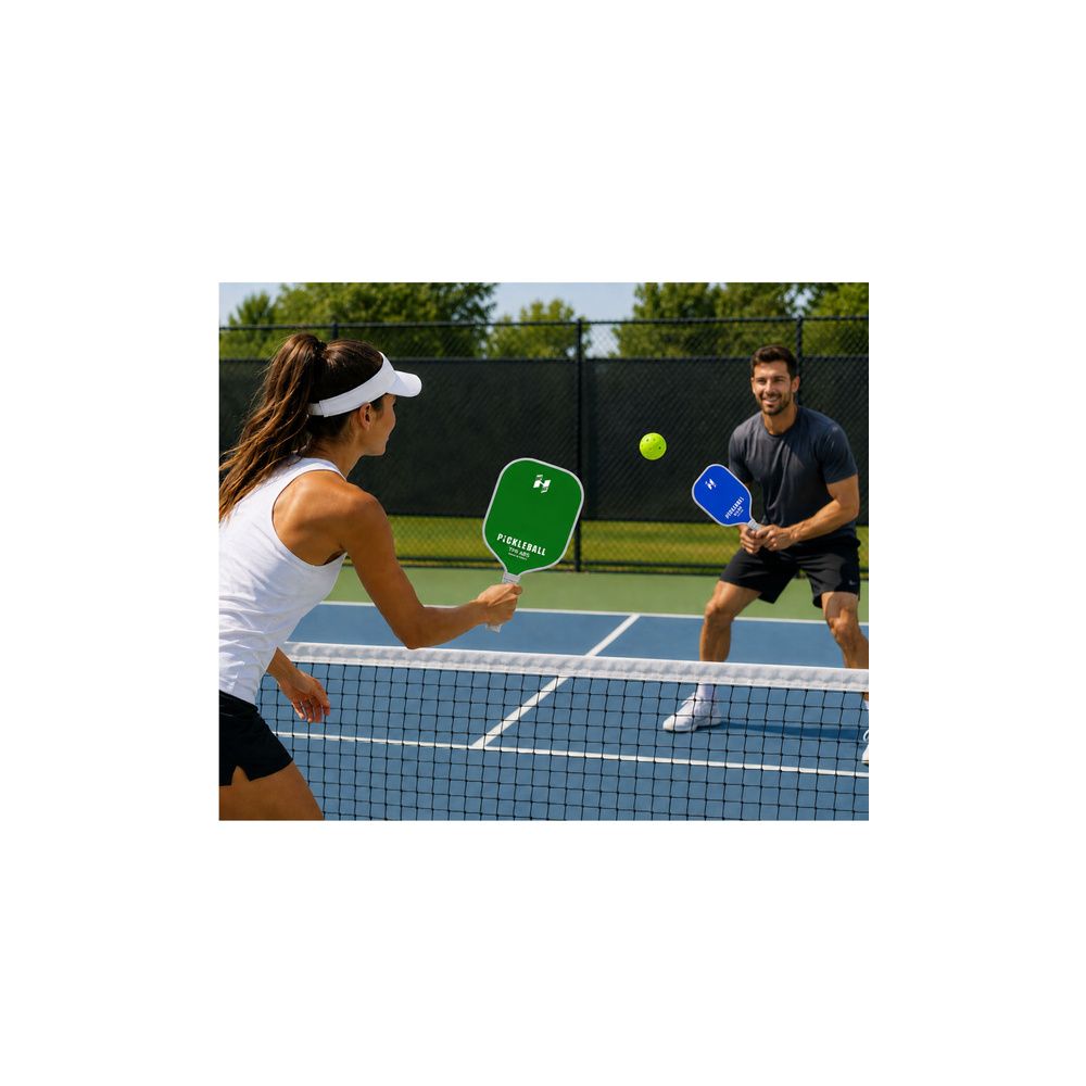 Zestaw Paletki Do Gry w Pickleballa Tenisa Badmintona Zielono-Niebieski