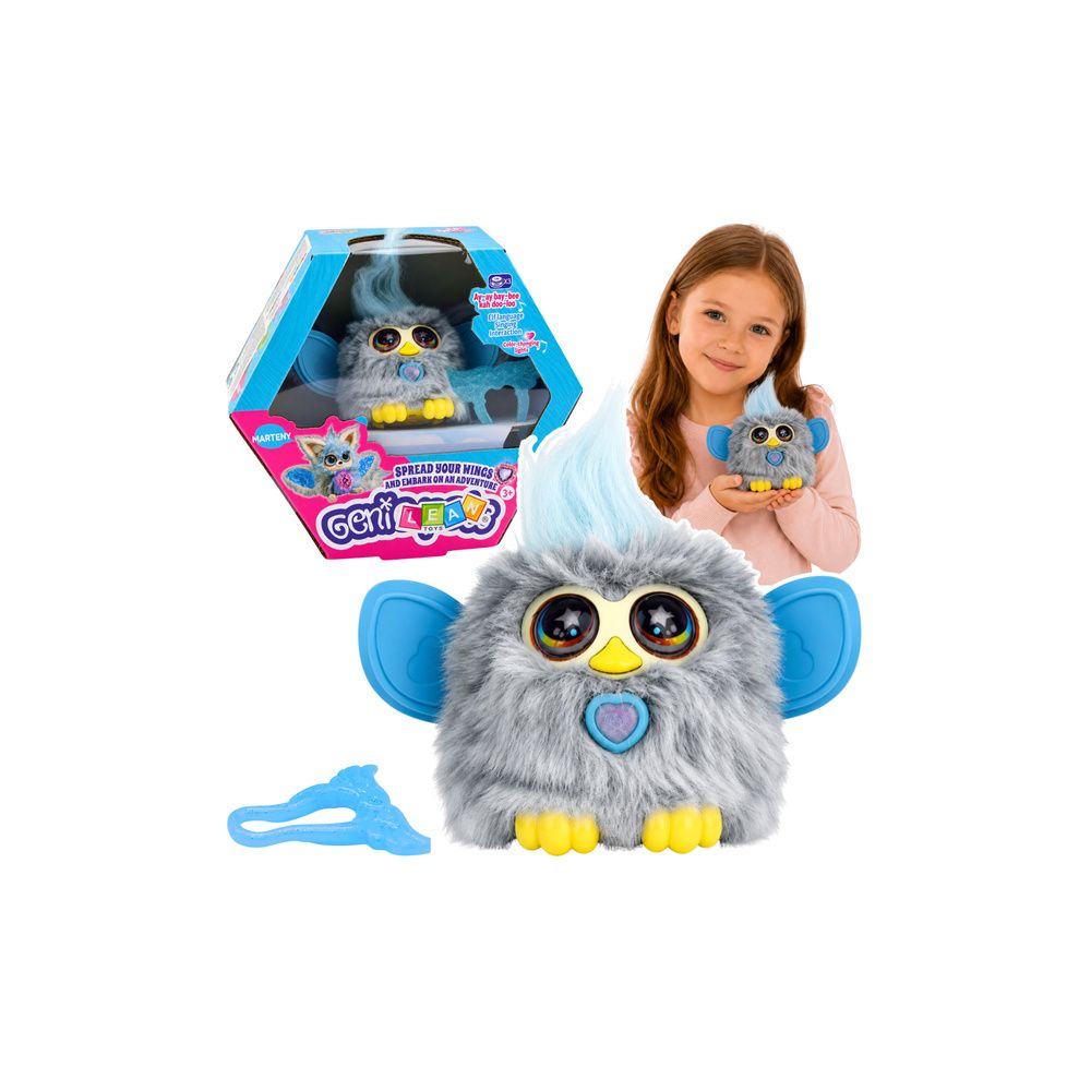 Zwierzak Interaktywny Stworek Genie Pets Światła Dźwięki Zawieszka Szary