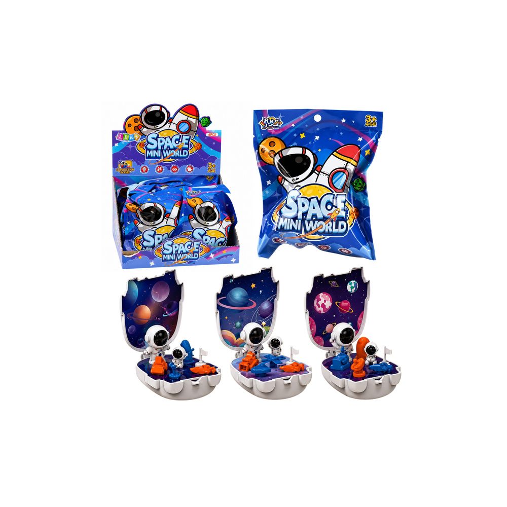 Mini Baza Figurki Kosmonauta Zestaw Kosmiczny Planety Space Mini World