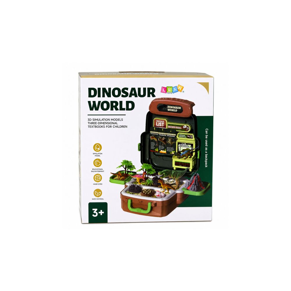 Zestaw Dinozaury W Plecaku Walizce Figurki Karty Edukacyjne Akcesoria 30 el.