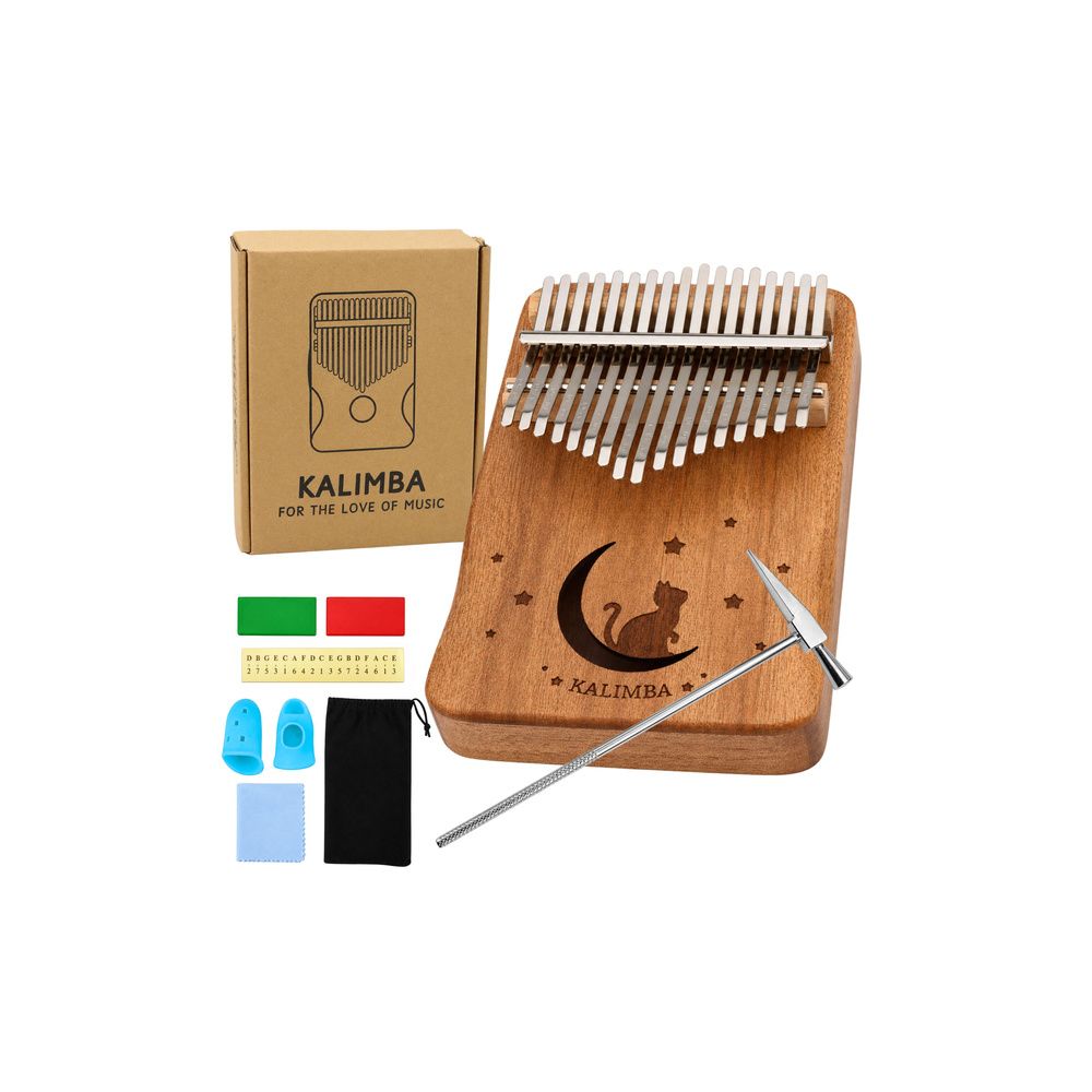 Kalimba 17 Klawiszy Drewniany Instrument Muzyczny Akcesoria Woreczek