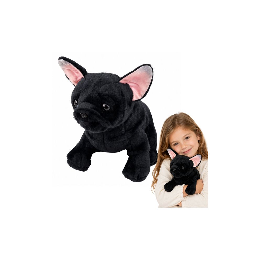 Pluszowa Maskotka Przytulanka Piesek Buldog Francuski Czarny 22 cm