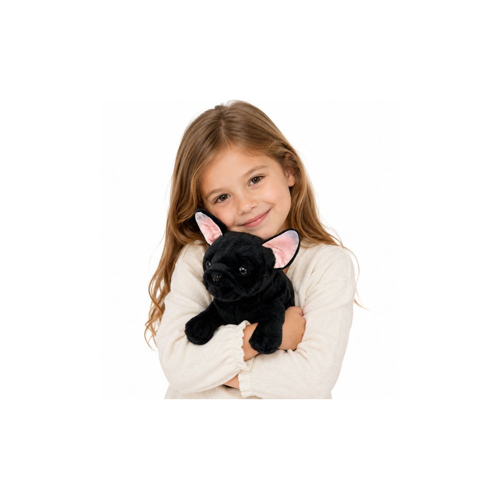 Pluszowa Maskotka Przytulanka Piesek Buldog Francuski Czarny 22 cm