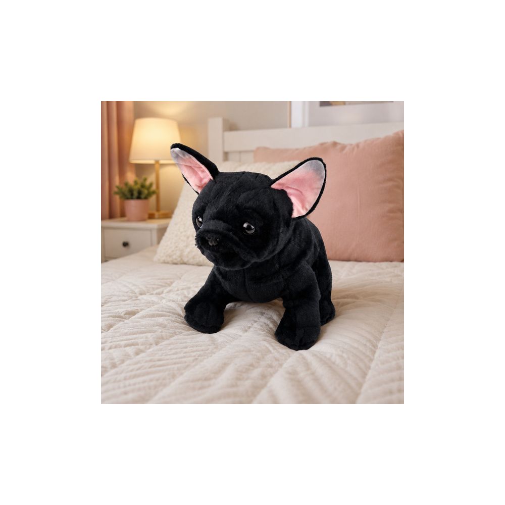 Pluszowa Maskotka Przytulanka Piesek Buldog Francuski Czarny 22 cm