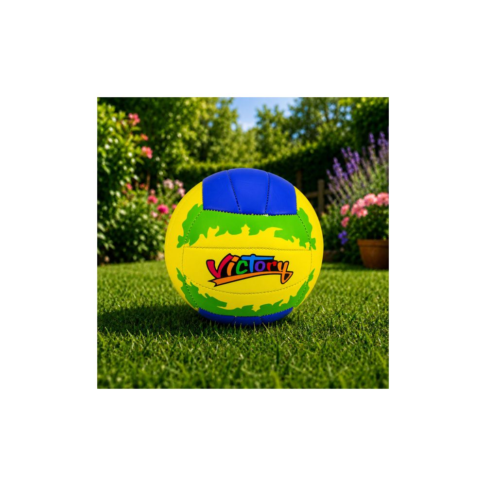 Piłka Treningowa Do Gry Siatkówki Odbijania Żółto-Niebieska 22cm r.5
