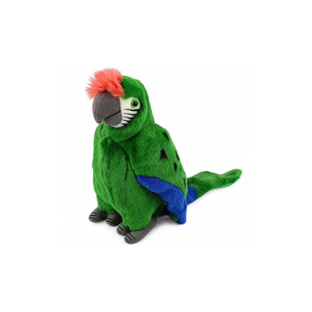 Pluszowa Papuga Ara Ptak Egzotyczny Maskotka Przytulanka Zielona 24 cm