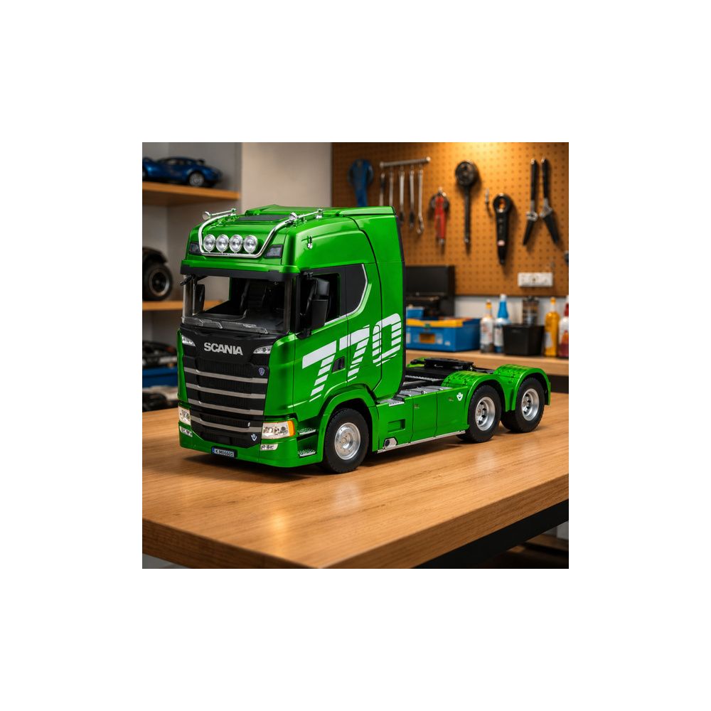 Ciągnik Siodłowy Ciężarówka Scania Zdalnie Sterowana RC Huina Zielony 1:18
