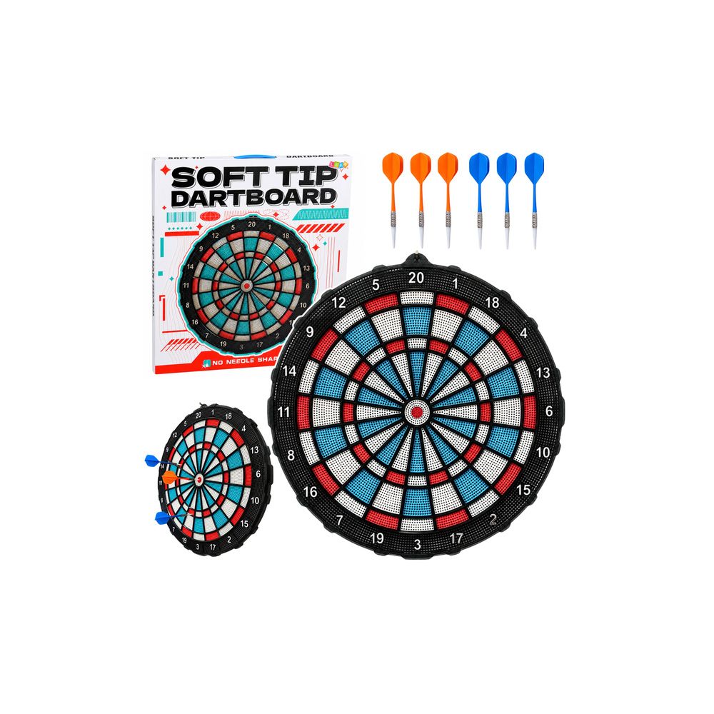 Tarcza Do Darta Soft Tip Rzutki Gra Zręcznościowa Towarzyska Zestaw 42,5 cm