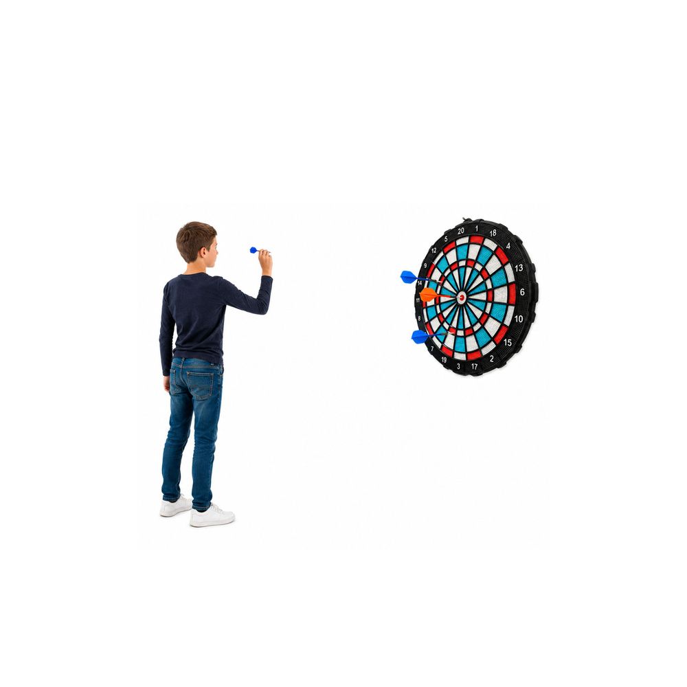 Tarcza Do Darta Soft Tip Rzutki Gra Zręcznościowa Towarzyska Zestaw 42,5 cm
