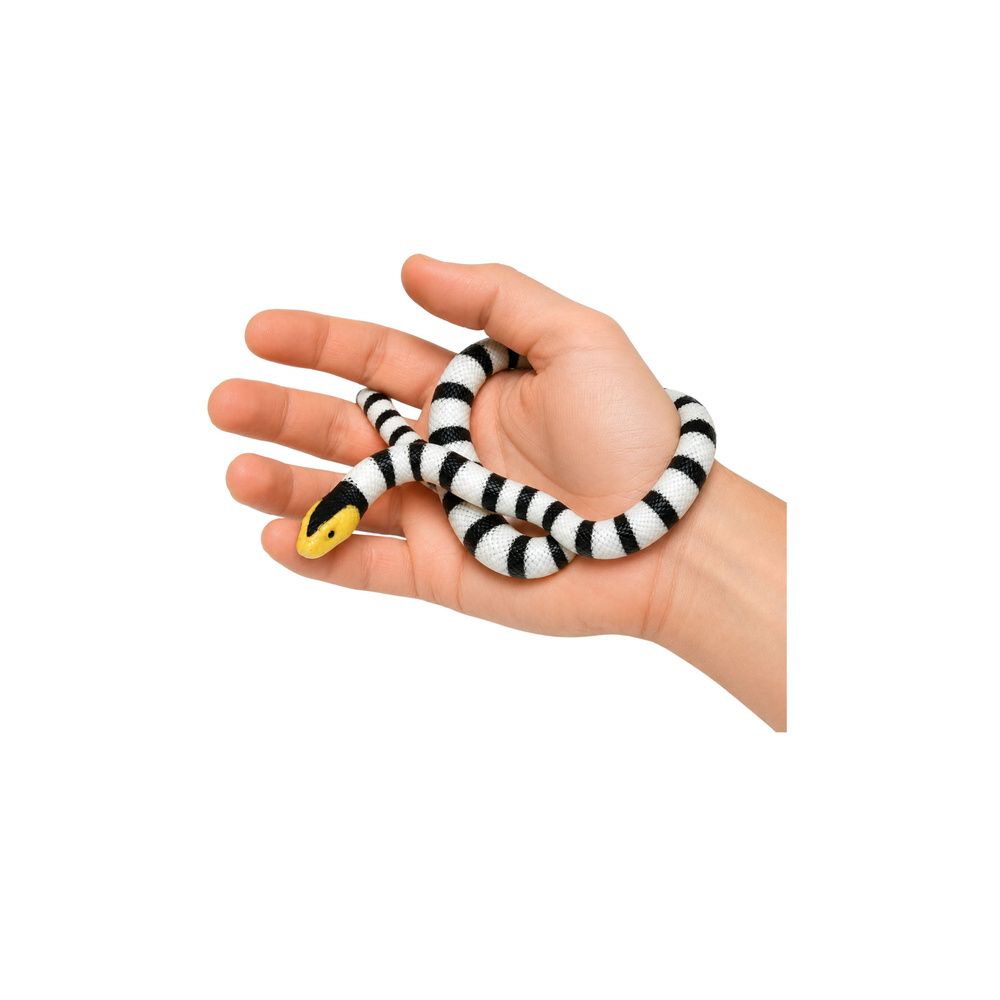 Wąż Gumowy Figurka Rozciągliwa Realistyczna Czarno-Biały 33 cm