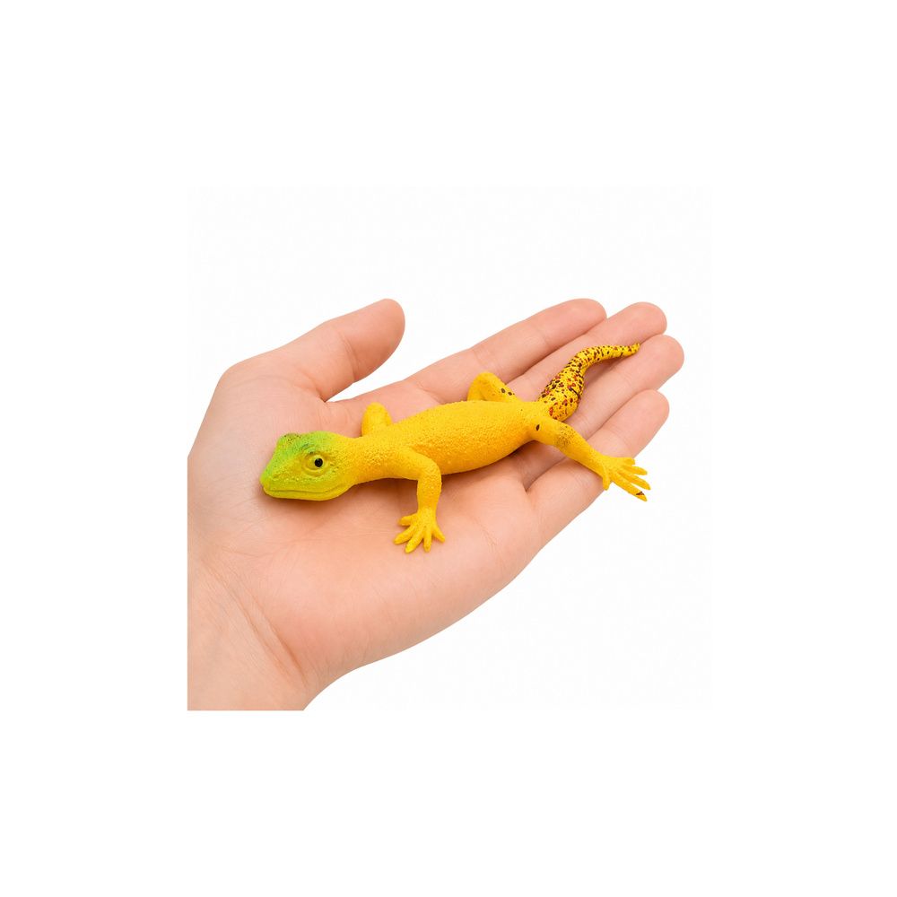Gekon Złocisty Gumowa Figurka Rozciągliwa Realistyczna Gad 15,5 cm