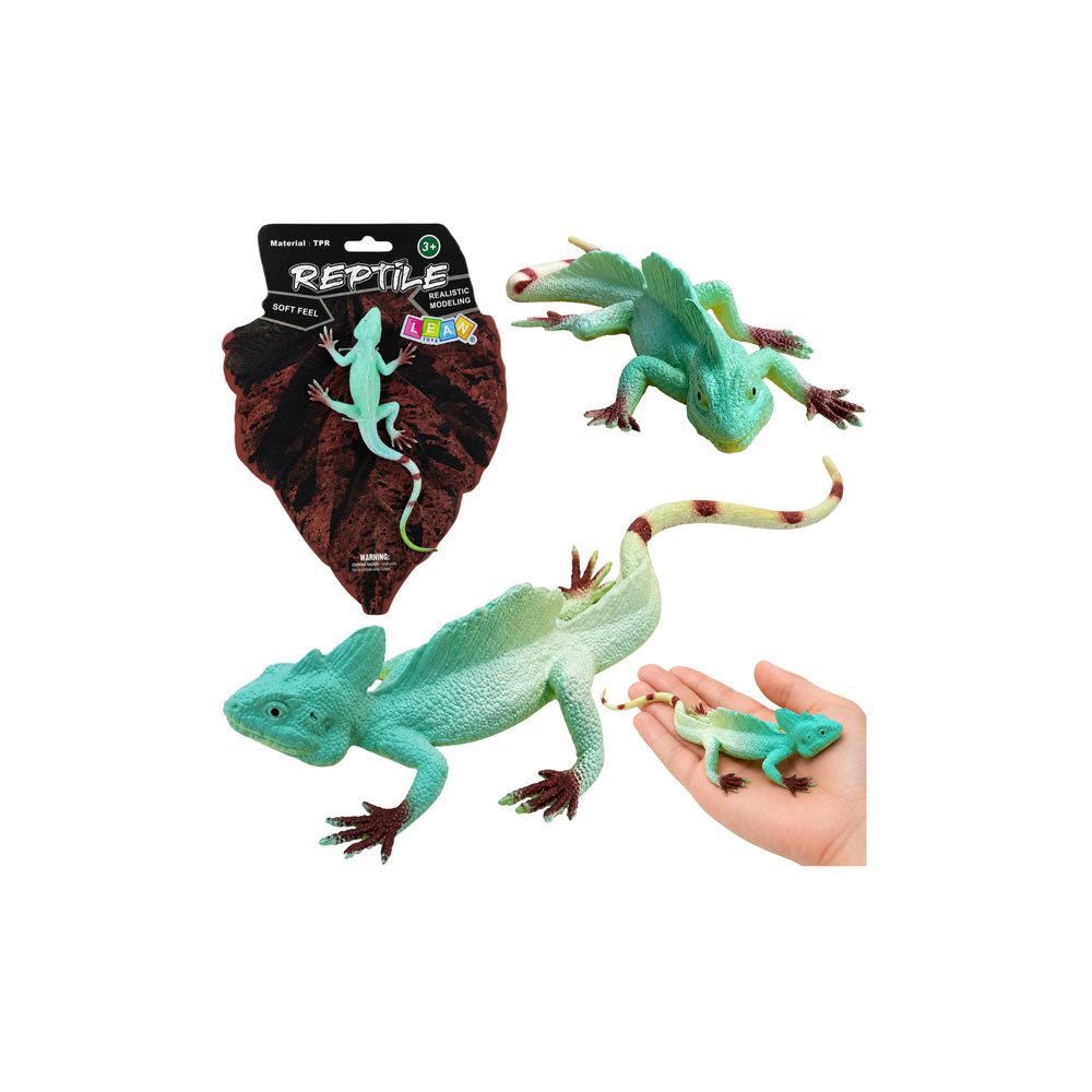 Jaszczurka Agama Żaglowa Gumowa Figurka Rozciągliwa Realistyczna 16 cm